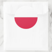 Rond Sticker avec Drapeau de Pologne (Sac)