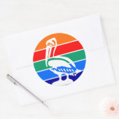 Rond Sticker avec Drapeau de Saint-Pétersbourg, Floride (Enveloppe)
