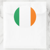 Rond Sticker avec Drapeau d'Irlande (Sac)