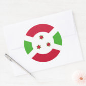 Rond Sticker avec Drapeau du Burundi (Enveloppe)