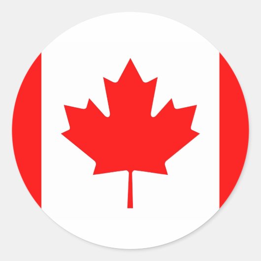 Rond Sticker avec drapeau du Canada (Devant)