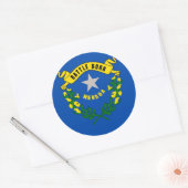 Rond Sticker avec Drapeau du Nevada (Enveloppe)