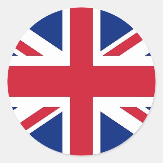 Rond Sticker avec drapeau du Royaume-Uni (Devant)