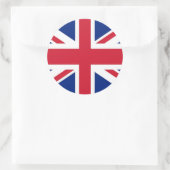 Rond Sticker avec drapeau du Royaume-Uni (Sac)