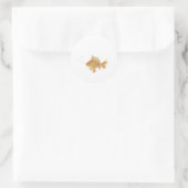 Rond Sticker Avec Illustration De Poisson D'Or (Sac)