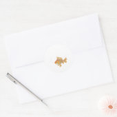 Rond Sticker Avec Illustration De Poisson D'Or (Enveloppe)