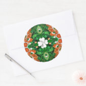Rond Sticker avec Irlande Colors Design (Enveloppe)
