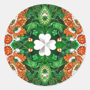 Rond Sticker avec Irlande Colors Design