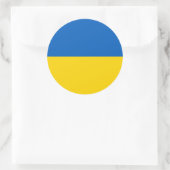 Rond Sticker avec le drapeau de l'Ukraine (Sac)