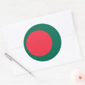 Rond Sticker avec le drapeau du Bangladesh (Enveloppe)