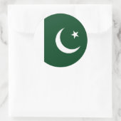 Rond Sticker avec le drapeau du Pakistan (Sac)