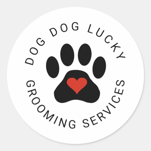 Rond Sticker avec patte noire (Devant)