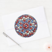 Rond Sticker avec Pays-Bas Colors Design (Enveloppe)