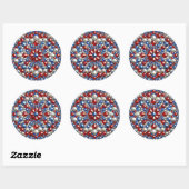 Rond Sticker avec Pays-Bas Colors Design (Feuille)