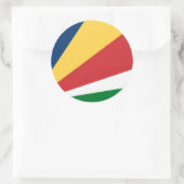 Rond Sticker avec Seychelles Colours Design (Sac)
