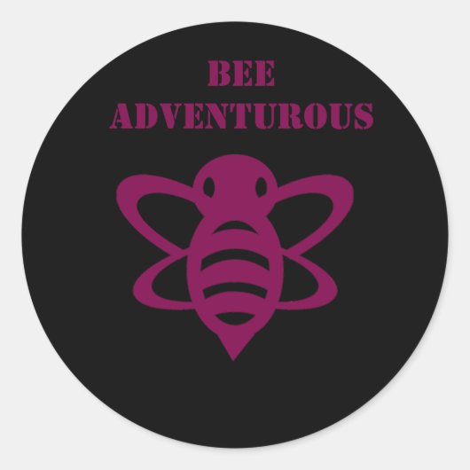 Rond Sticker aventurier abeille (Devant)