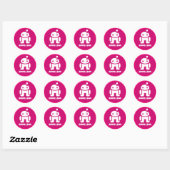 Rond Sticker awe.sm-o (Magenta) (Feuille)