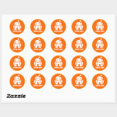Rond Sticker awe.sm-o (orange) (Feuille)