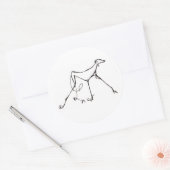 Rond Sticker Azawakh par David Moore (Enveloppe)