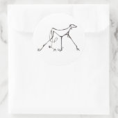 Rond Sticker Azawakh par David Moore (Sac)