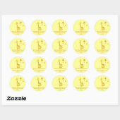 Rond Sticker baby shower (Feuille)