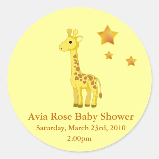 Rond Sticker baby shower (Devant)
