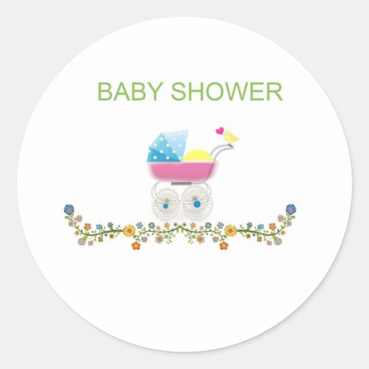 Rond Sticker baby shower (Devant)