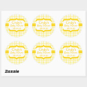 Rond Sticker baby shower (Feuille)
