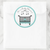 Rond Sticker baby shower (Sac)