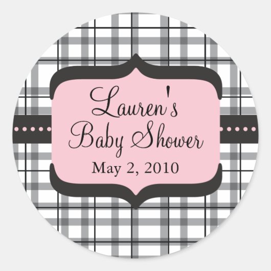 Rond Sticker baby shower (Devant)