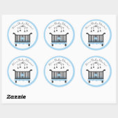 Rond Sticker baby shower (Feuille)