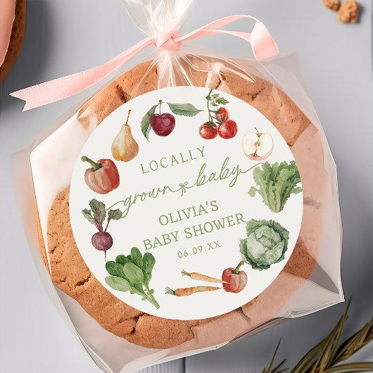 Rond Sticker Baby shower agricole
