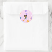 Rond Sticker Baby shower Akili et Me (Sac)