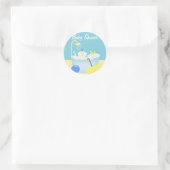 Rond Sticker Baby shower Bleu Soudain (Sac)
