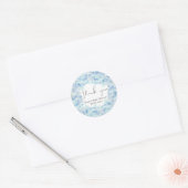 Rond Sticker Baby shower Blue Hydrangea (Enveloppe)