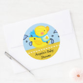 Rond Sticker Baby shower canard (Enveloppe)
