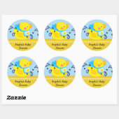 Rond Sticker Baby shower canard (Feuille)