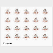 Rond Sticker Baby shower citrouille (Feuille)