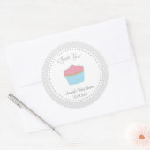 Rond Sticker Baby shower Cupcake (Enveloppe)