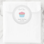 Rond Sticker Baby shower Cupcake (Sac)
