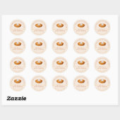 Rond Sticker Baby shower Cutie Pie Thanksgiving (Feuille)