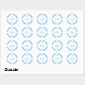 Rond Sticker baby shower Dantel Boy (Feuille)