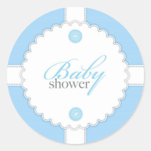Rond Sticker baby shower Dantel Boy