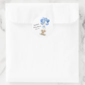 Rond Sticker Baby shower de ballons bleu (Sac)
