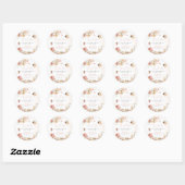 Rond Sticker Baby shower Fairy (Feuille)