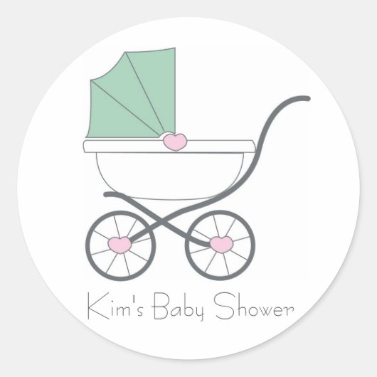 Rond Sticker baby shower Faveur (Devant)