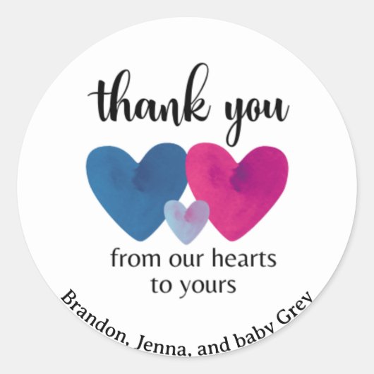 Rond Sticker baby shower Faveur (Devant)