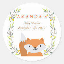 Sticker Baby shower Fix de Woodland