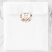 Rond Sticker Baby shower Floral Boho (Sac)