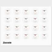 Rond Sticker Baby shower Halloween Favoriser Merci (Feuille)